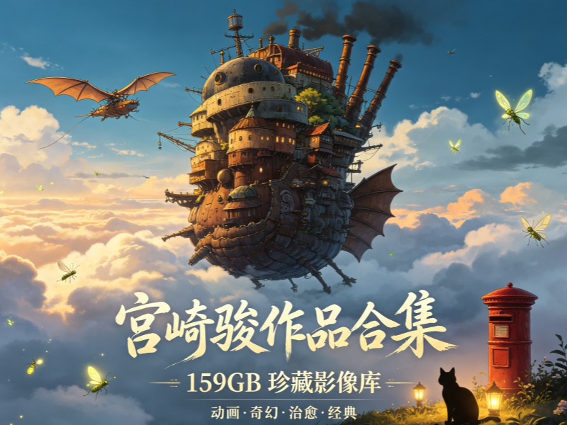 宫崎骏作品合集【159GB】-专注音乐模板设计8年唐宝音乐模板