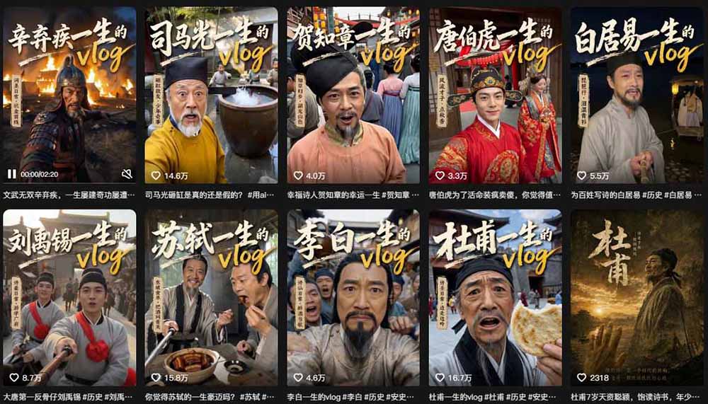 图片[2]-专注音乐模板设计8年历史人物，诗人一生Vlog教学， AI制作丨伙伴计划丨精选收益丨商单收徒 ，新领域红利期-专注音乐模板设计8年唐宝音乐模板