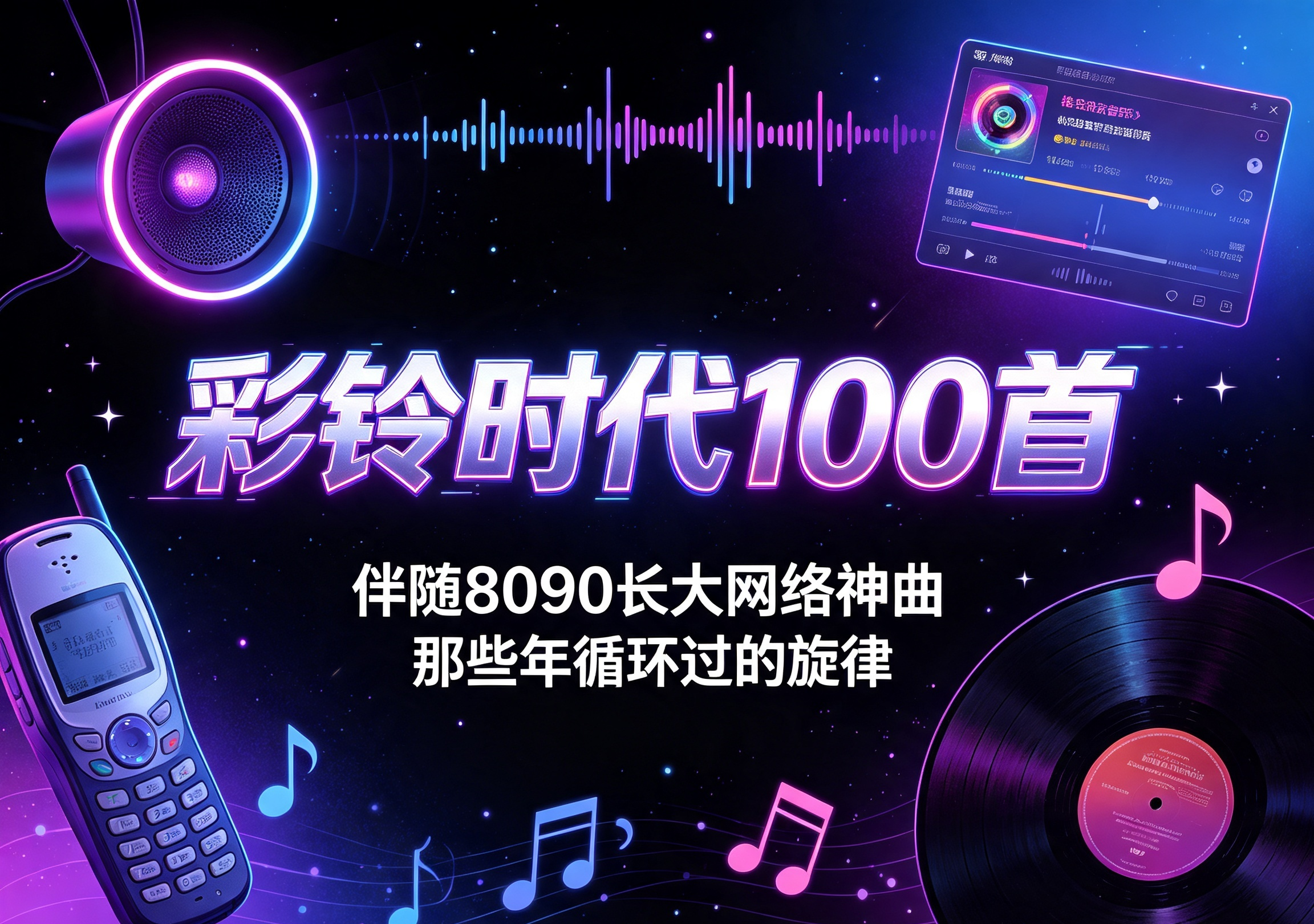 彩铃时代100首伴随8090长大网络神曲大合集-专注音乐模板设计8年唐宝音乐模板